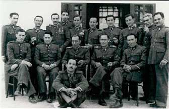 La guarnición del cuartel de la Guardia Civil de La Unión 1947.